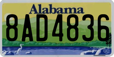 AL license plate 8AD4836