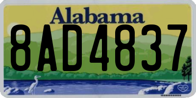 AL license plate 8AD4837