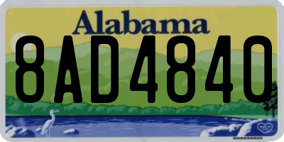 AL license plate 8AD4840