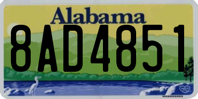 AL license plate 8AD4851