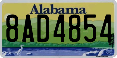 AL license plate 8AD4854