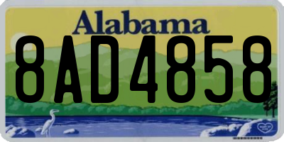 AL license plate 8AD4858