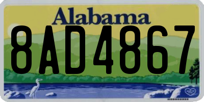 AL license plate 8AD4867