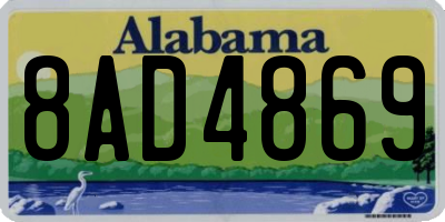 AL license plate 8AD4869