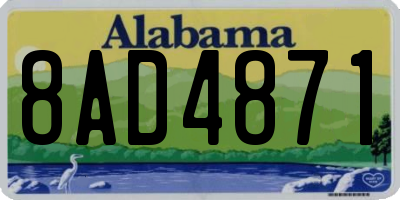AL license plate 8AD4871