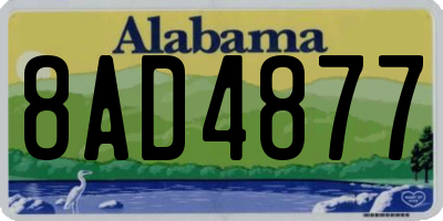 AL license plate 8AD4877