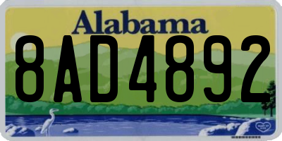 AL license plate 8AD4892