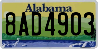 AL license plate 8AD4903