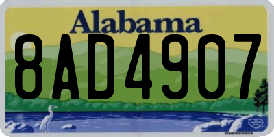 AL license plate 8AD4907