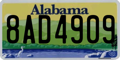 AL license plate 8AD4909