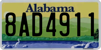 AL license plate 8AD4911