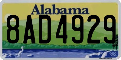 AL license plate 8AD4929