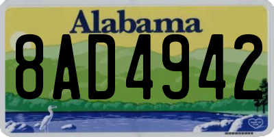 AL license plate 8AD4942