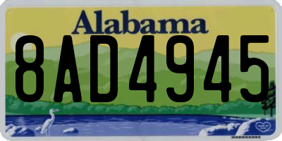 AL license plate 8AD4945