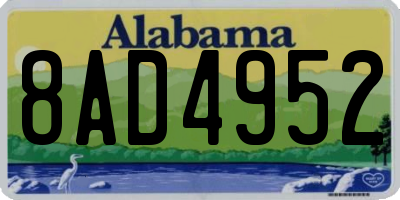 AL license plate 8AD4952