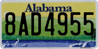 AL license plate 8AD4955