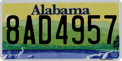AL license plate 8AD4957