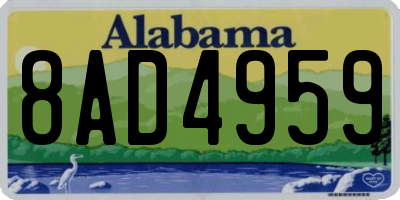 AL license plate 8AD4959