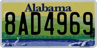 AL license plate 8AD4969