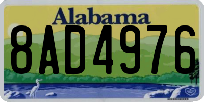 AL license plate 8AD4976