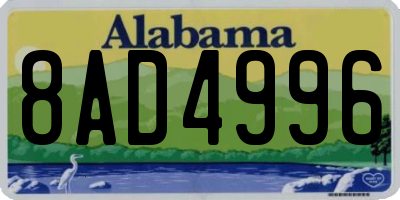 AL license plate 8AD4996