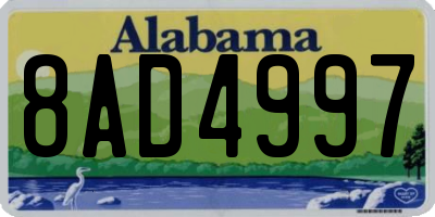 AL license plate 8AD4997