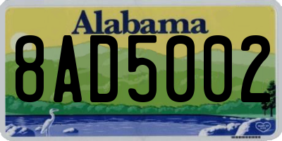 AL license plate 8AD5002