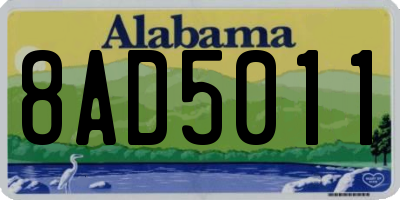AL license plate 8AD5011