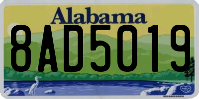 AL license plate 8AD5019