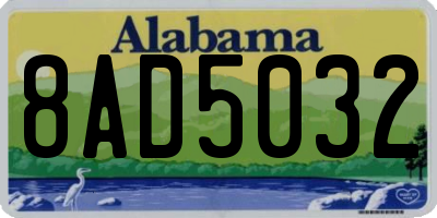 AL license plate 8AD5032