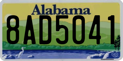 AL license plate 8AD5041