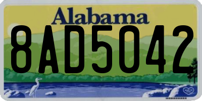 AL license plate 8AD5042