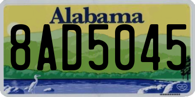 AL license plate 8AD5045