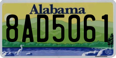 AL license plate 8AD5061