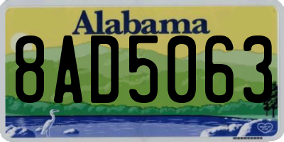 AL license plate 8AD5063