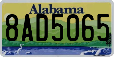 AL license plate 8AD5065