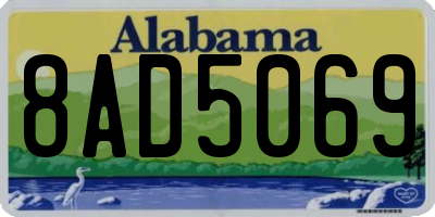 AL license plate 8AD5069