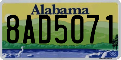 AL license plate 8AD5071
