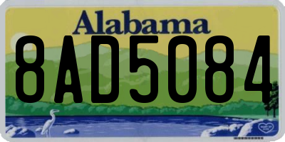 AL license plate 8AD5084