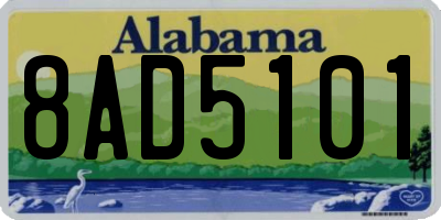 AL license plate 8AD5101
