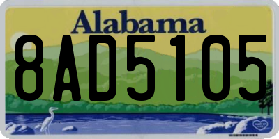 AL license plate 8AD5105