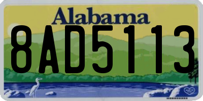 AL license plate 8AD5113