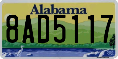 AL license plate 8AD5117