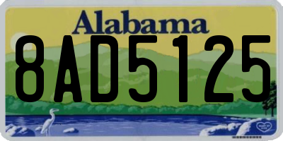 AL license plate 8AD5125