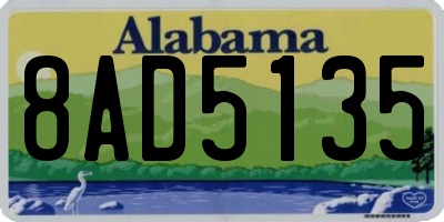 AL license plate 8AD5135