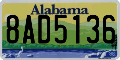 AL license plate 8AD5136