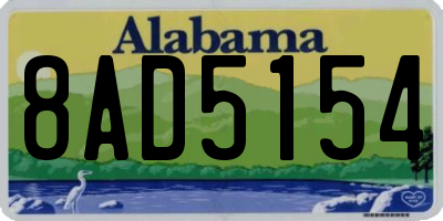 AL license plate 8AD5154