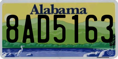 AL license plate 8AD5163