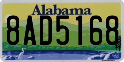 AL license plate 8AD5168