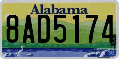 AL license plate 8AD5174